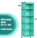 Simple Houseware 5 Shelf Hanging Closet Organizer - Image 3
