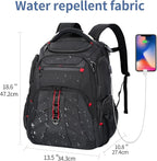 VANKEAN Travel Laptop Backpack 17.3 Inch TSA Friendly, Water-Repellent Anti - Image 3