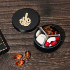 Small Pill Case 3 Compartments, Metal Round Portable Pill Box, Waterproof - Image 6