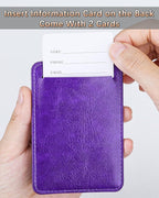 Teskyer Luggage Tags, 3 Pack Premium PU Leather Luggage Tags Privacy Protection - Image 3