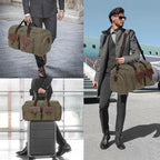 Waxed Canvas Garment Bags for Travel, Convertible Carry On Garment Duffel Bag - Image 9