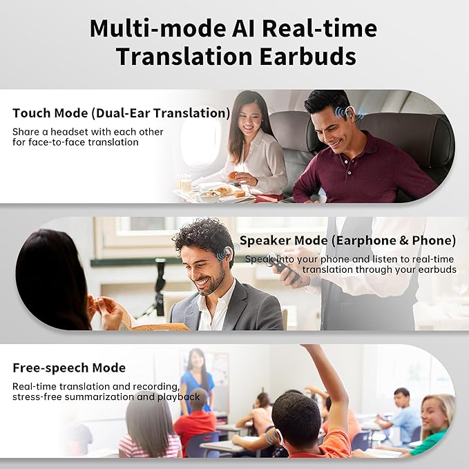 AI Translation Earbuds Real Time Languages Translator Ear Buds Audifonos - Image 3