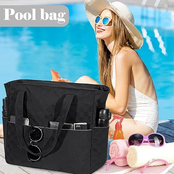 LEDAOU Beach Bag Waterproof Sandproof Women Tote Bag Pool Bag - Image 3