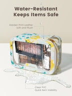 ROWNYEON Clear Makeup Case Toiletry Bag Multipurpose Travel Makeup Train Case - Image 4