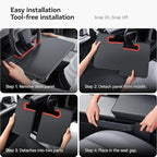 YONZEE 2-in-1 Car Steering Wheel Desk Tray & Car Seat Gap Filler Organizer – - Image 2
