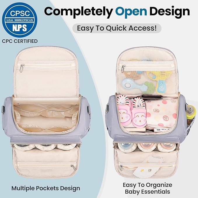 4 in 1 Convertible Diaper Bag Backpack, Waterproof Baby Diaper Bag - Image 6