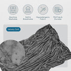 Resty 65"x40" Traveling Airplane Blanket, Deep Gray – Lightweight, Velvety Soft - Image 3