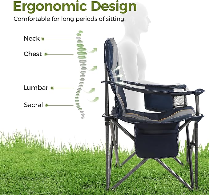 ALPHA CAMP Oversized Camping Chair Heavy Duty Lawn Chair - Image 9