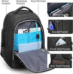 DUSLANG Anti-Theft Laptop Backpack, 15.6-14-13 Inch Laptop Sleeve, USB Charging - Image 4