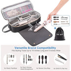 2IN1 Hair Tools Travel Bag with Heat Resistant Mat for Shark Flexstyle, Flat Irons, Straighteners, Curling Iron, Hair Dryer Case Compatible with Revlon One-Step Hair Dryer, Hair Essentials