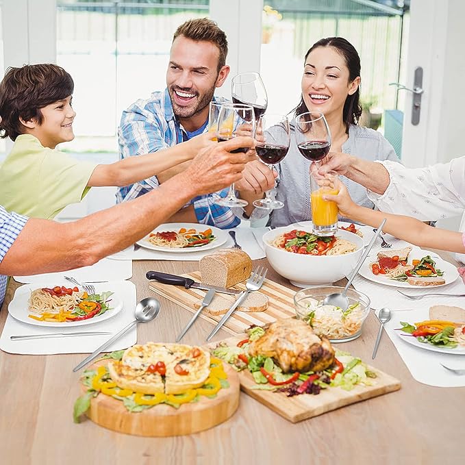 Matte Serving Silverware Set, 5-Piece Round Shared Utensils Set of Stainless - Image 6