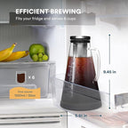 OVALWARE Airtight Cold Brew Iced Coffee Maker Pitcher - Image 2