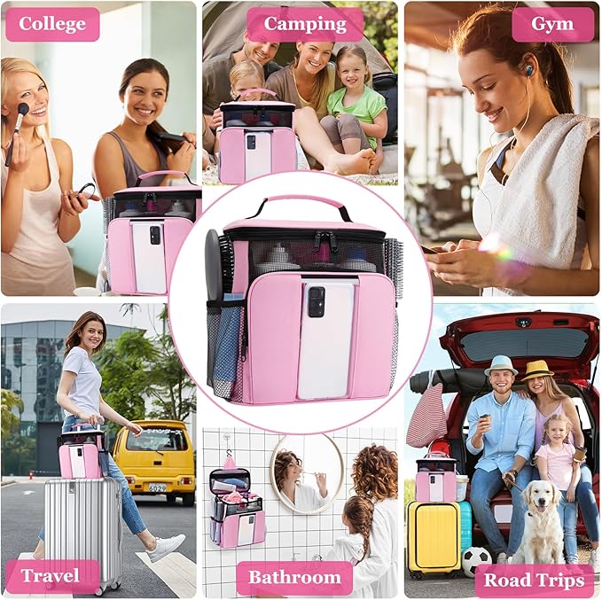 Mesh Shower Caddy, Portable HangingTravel Toiletry Bag Dorm Room Essentials - Image 6