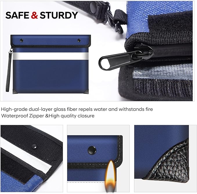 5200°F Heat Insulated Fireproof Document Bag - Image 3