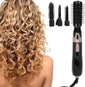 Hair Dryer Brush 4 in 1 Hot Air Brush Curler Combo with Interchangeable Heads - Automatic Curling Iron and Blow Dryer Brushes Set for Travel or Salon