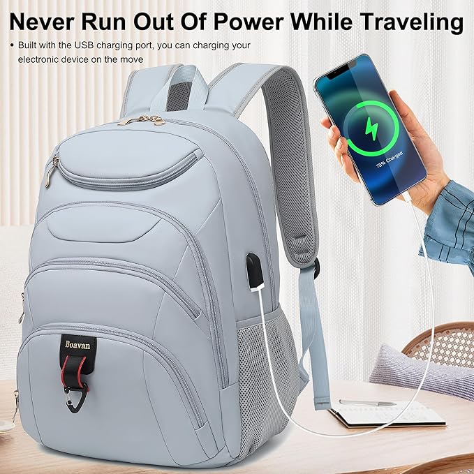 Boavan Laptop Backpack for women, 15.6 inch Laptop Bag - Image 7