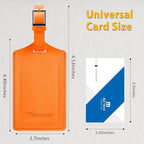 8 Pack Leather Luggage Travel Bag Tags by Travelambo - Image 2