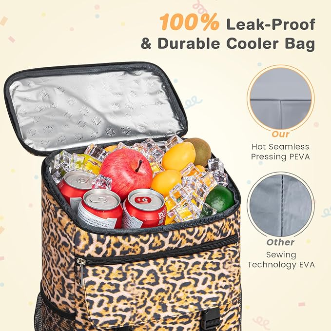 Cooler Backpack Soft Insulated Leak Proof 30 Cans Insulated Backpack Cooler - Image 2