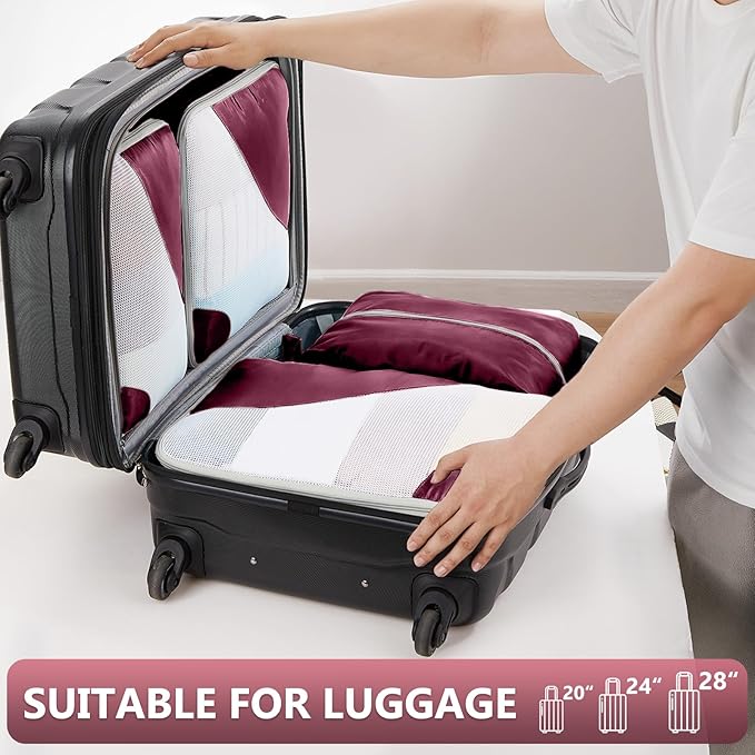 8 Set Packing Cubes for Travel, Gifts for Women Mom, Anti-Tearing Suitcase - Image 5