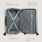U.S. Traveler Boren Polycarbonate Hardside Rugged Travel Suitcase Luggage - Image 2