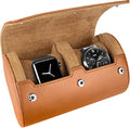 Barton Leather Watch Roll for 2 Watches | Convenient Organizer Case for Travel by BartonWatchBands