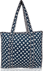 Cotton Quilted Tote Bag for Women – Large Beach & Travel Tote by ThirdEyeExport