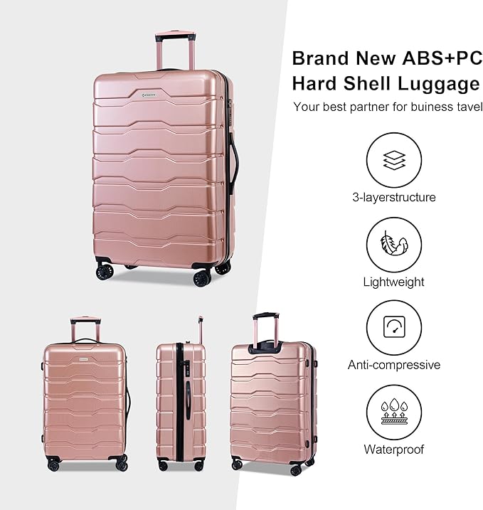 Luggage Set 3 Piece, PC+ABS Lightweight Suitcase Sets - Image 7