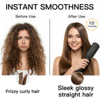 Black Ceramic Ionic Straightener Brush (Black)