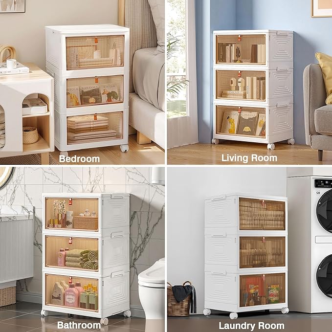 VECELO 3 Tier Stackable Storage Boxes - Image 7