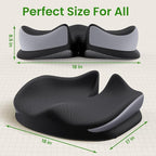 Benazcap Large Seat Cushion for Office Chair Memory Foam Coccyx Pain Relief - Image 5