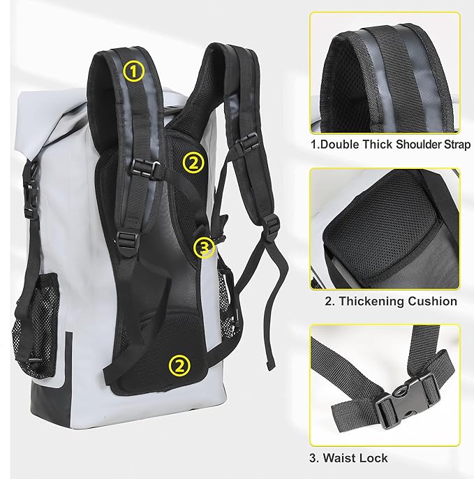 UPWELL Waterproof Dry Bag 30L Boating Backpack - Image 4