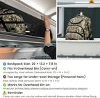 Boavan Rolling Backpack, 17 inch Water Resistant Wheeled Backpack, Carry on - Image 3