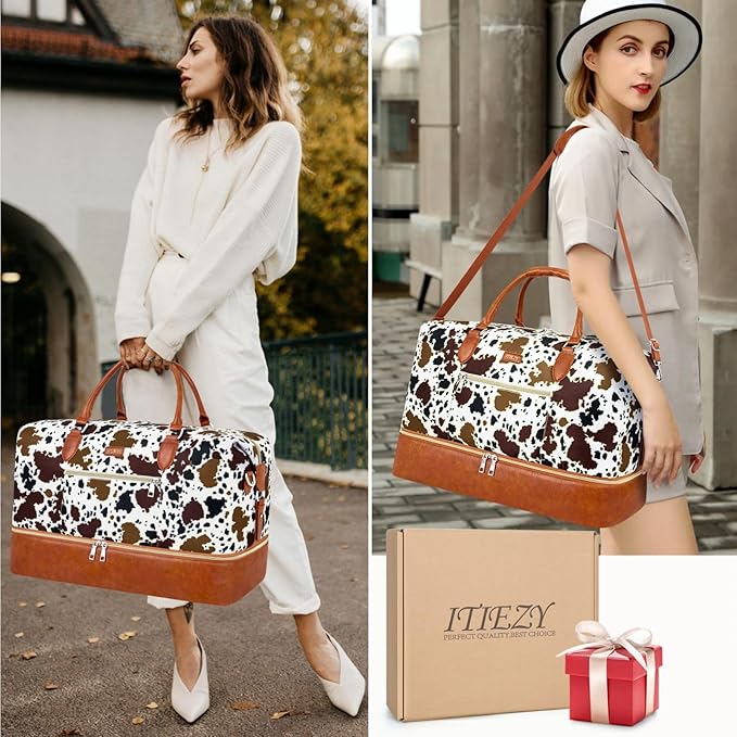 Weekender Bag for Women, Travel Duffel Bag Carry On Overnight Bag - Image 7