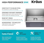 KRAUS Kore 23-Inch Undermount Workstation Single Bowl 16 Gauge Deep Laundry - Image 6