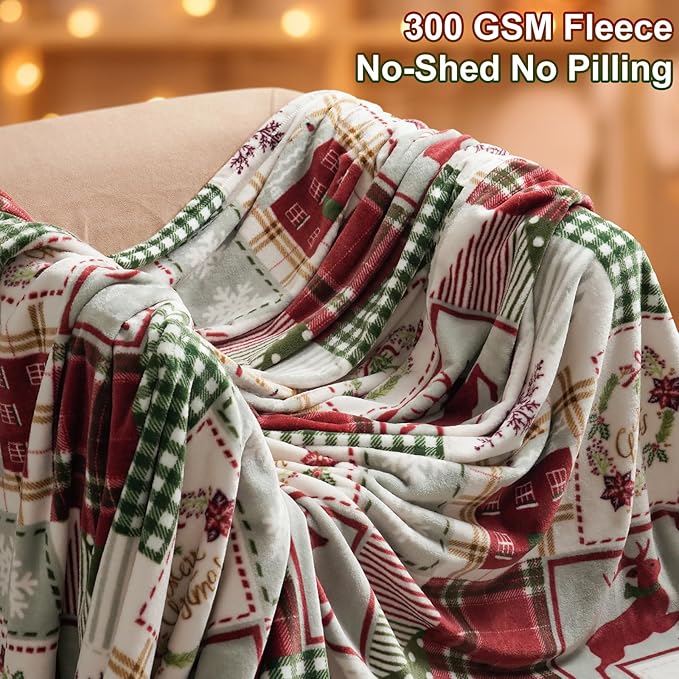 PHF Printed Fleece Blanket Twin Size, No Shed No Pilling Ultra Soft Plush Cozy - Image 3