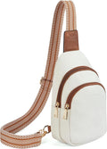 Telena Small Sling Bag for Women Leather Crossbody Fanny Packs Chest Bag for by Telena