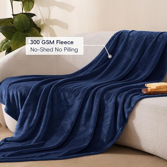 PHF Ultra Soft Fleece Throw Blanket, No Shed No Pilling Luxury Plush Cozy - Image 3