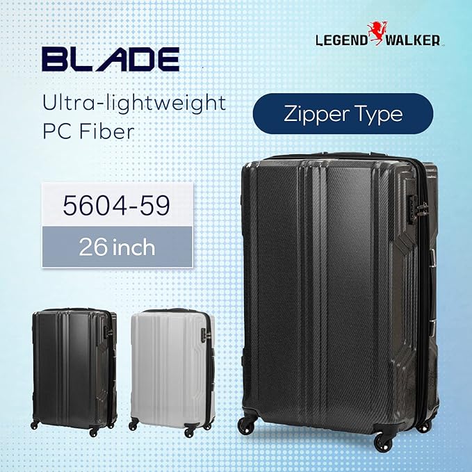 LEGEND WALKER BLADE-Ultralight PC Fiber Luggage 26-inch, 5604-59-WHCB - Image 2