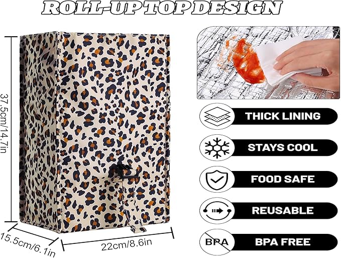 Insulated Foldable Lunch Bag- Lightweight Portable - Image 4