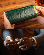 MR.OKAY 3 Watch Travel Case-Classic Leather Watch Case - Image 5