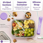 Everusely - Bento Box - Lavender, 37oz / 1.1 L - Stainless Steel Lunch Box - 3 - Image 4