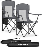 SONGMICS Breathable Camping Chairs, Foldable Outdoor Chairs Set of 2, High Back by SONGMICSbySONGMICSHOME
