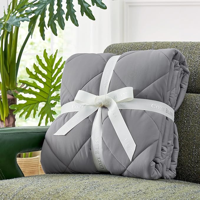 Cozy Bliss Cooling Blanket for Hot Sleepers, Q-Max 0.4 Cooling Comfort Throw - Image 5