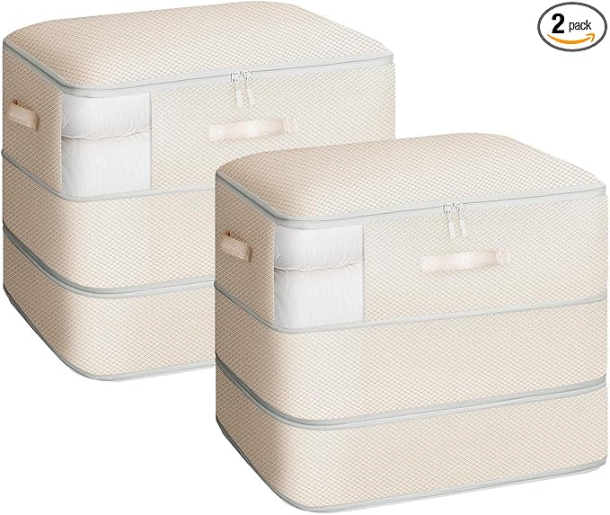 2 Pack Compression Storage Bags - 110L Large Capacity Comforter Storage Bag by Homsorout