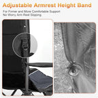 Romswi Oversized Camping Chairs, Heavy Duty Support 500 LBS, Padded Back & Arm - Image 6