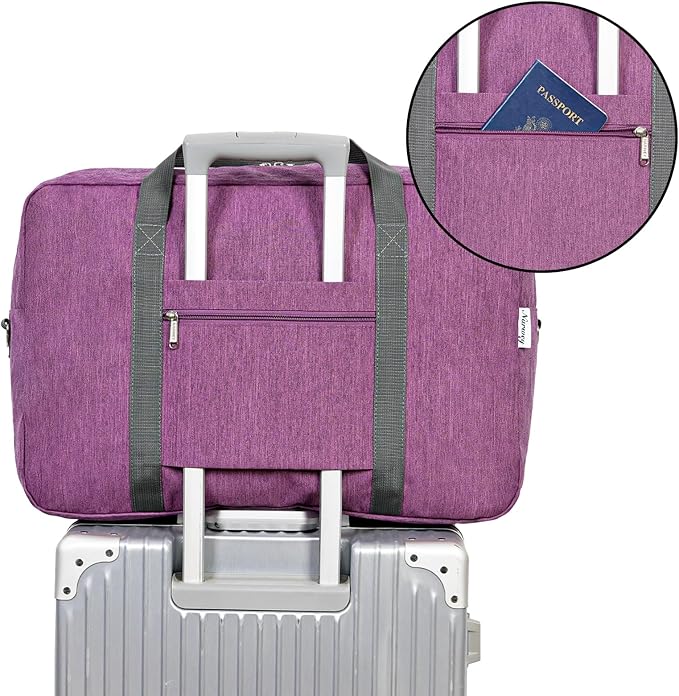 For United Airlines Foldable Carry on Bag 22x14x9 Travel Duffel Bag Packable - Image 5