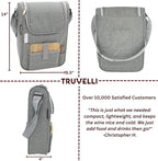Truvelli Insulated Wine Tote Bag: Portable 2 Bottle Cheese Waterproof Black - Image 4