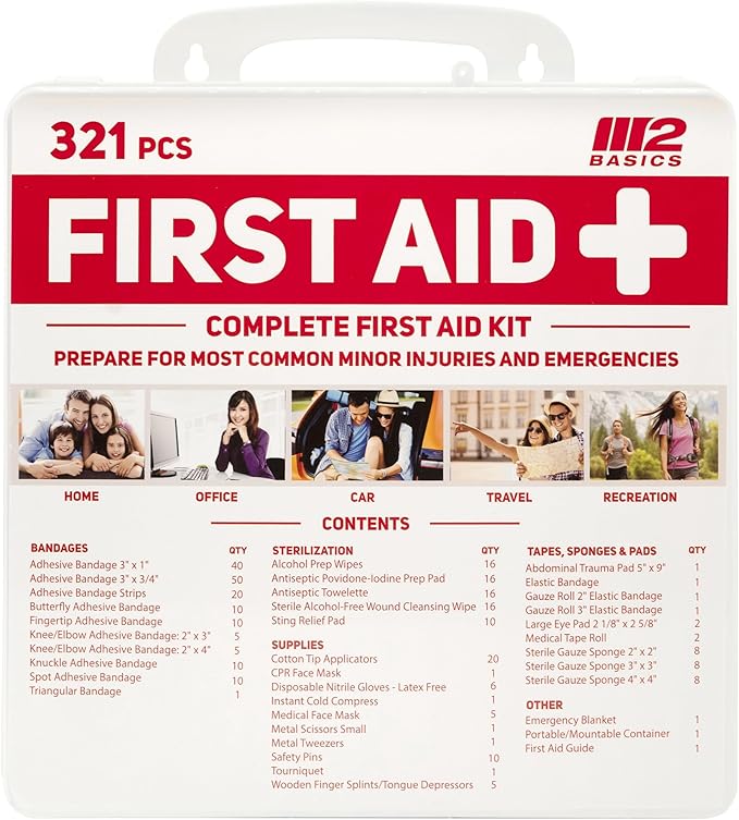 M2 BASICS Premium 321 Piece First Aid Kit - Image 9