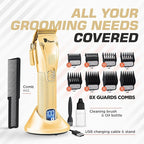 Fagaci Hair Clippers for Men Professional with Precise Cutting, Turbo Power Professional Barber Clippers Cordless, Powerful Motor Fade Mens Hair Clipper Set, Precision Blades Haircut Machine Kit