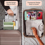 TISRATOK 10 PCS Clear Travel Makeup Toiletry Bag, Plastic PVC Cosmetic TSA - Image 5